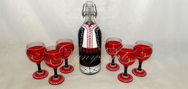 рисуван комплект народна носия