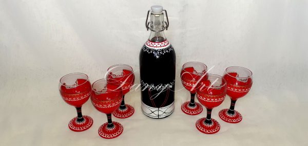 рисуван комплект народна носия