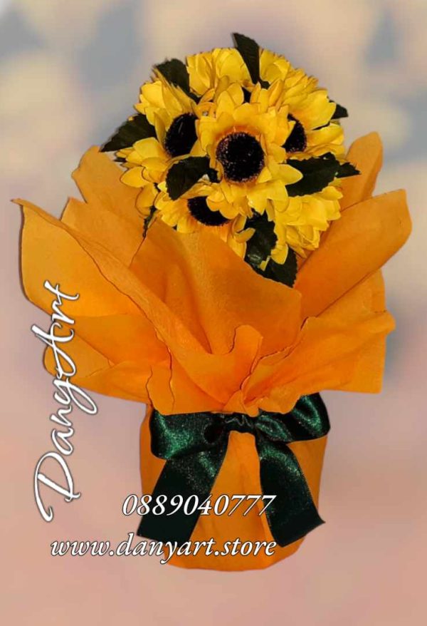 Букет от изкуствени цветя Слънчогледи