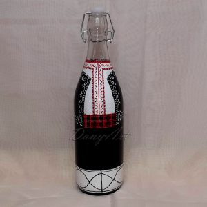 Рисувана бутилка Българска мъжка носия - Image 3