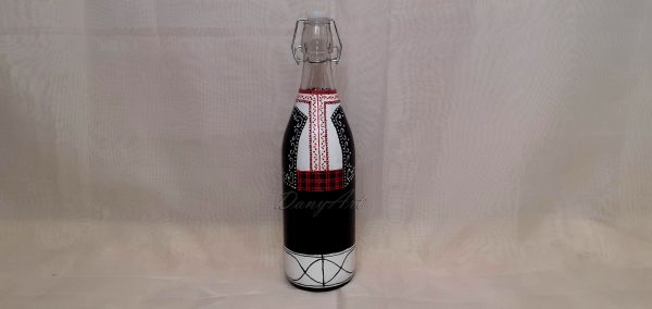 Рисувана бутилка Българска мъжка носия - Image 3