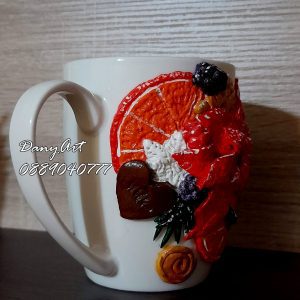 Чаша с полимерна глина Коледен мотив - DanyArt