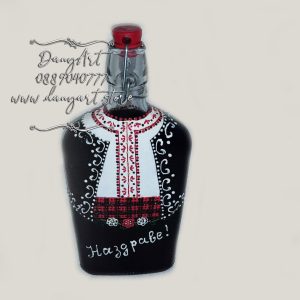 Рисувана бутилка Българска мъжка носия - DanyArt