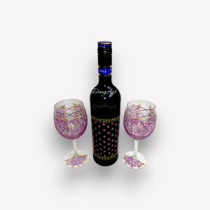 Комплект бутилка и две чаши Корсет - Image 2
