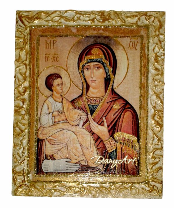 Икона върху дърво Света Богородица Троеручица